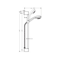 CROMETTA 85 Vario/Unica душевой набор, 0,65 м