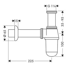 HANSGROHE сифон-склянка