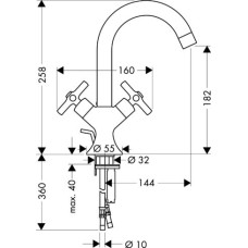 Axor Terrano - змішувач для раковини HANSGROHE 37030000