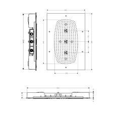 Raindance Rainmaker Верхній душ, без підсвічування, 680*460 мм