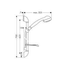 Selecta 65см - душевая штанга HANSGROHE 27781000