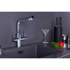 DAICY смеситель для кухни однорычажный с подключением питьевой воды, хром