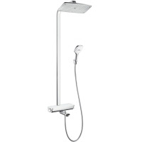Raindance Select S 360 Showerpipe Душевая система с Термостатом, с белой полочкой