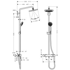 Croma 220 Showerpipe EcoSmart Душова система