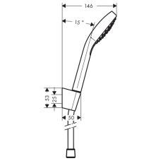 RAINDANCE Select E 120 Porter ручний душ із шлангом 1,60м