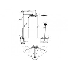 Raindance Select S 240 Showerpipe Душова система кольорів. Білий хром