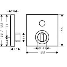 ShowerSelect Смеситель для душа, внешняя часть