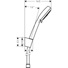 Crometta 100 Vario Porter Ручной душ, с держателем и шлангом цв белый