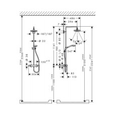 Croma Select E 180 2jet Showerpipe Душова система