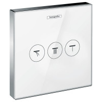 SHOWERSELECT модуль із трьома запірними клапанами, скляний, білий/хром