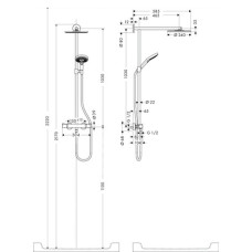 Raindance 240 EcoSmart Showerpipe Душова система