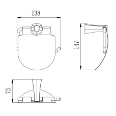 CUTHNA stribro тримач для туалетного паперу