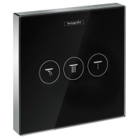 SHOWERSELECT модуль із трьома запірними клапанами, скляний, чорний/хром