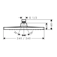 CROMETTA E 240 1jet верхній душ