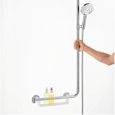 Unica Comfort Набір для душу Raindance Select S 120/штанга Unica Comfort 1,10 м розташ. праворуч, білий/хром