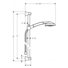 Raindance Classic 100 AIR Душевой набор 3jet/Unica’Classic 0,90 м, ½’, хром/под золото