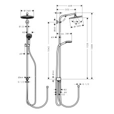 CROMETTA S 240 1jet Showerpipe Reno душова система
