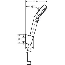 Crometta Vario Душовий набір, 1,60 м, білий/хром