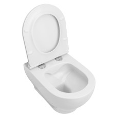 OLIVA унітаз 52,5*36,5*40см підвісний Rimless, в комплекті з сидінням Slim slow-closing