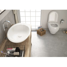OLIVA унітаз 52,5*36,5*40см підвісний Rimless, в комплекті з сидінням Slim slow-closing