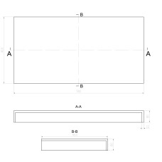Столешница 90*46*8см каменная Solid surface, Sand