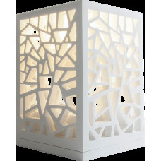 Світильник декоративний ажурний 150*150*220мм кам'яний Solid surface