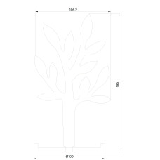 Тримач для прикрас "Дерево", 10*10*19,5см, кам'яний Solid surface