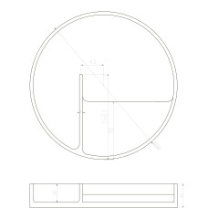 Тарілка для косметики 280*45мм кам'яна Solid surface