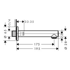 TALIS S излив на ванну