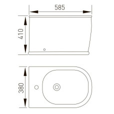 PUERTA біде 58,5*38*41см на підлогу