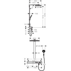 Rainmaker Select 460 2jet Showerpipe Душова система
