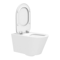 AIVA Rimless унітаз 53*35,5*42см підвісний з сидінням Slim slow-closing