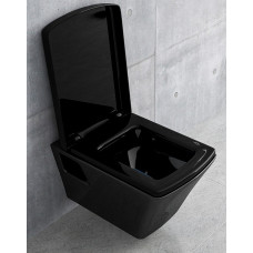 TEO black унітаз 53*35,5*40см підвісний у комплекті з сидінням slow-closing