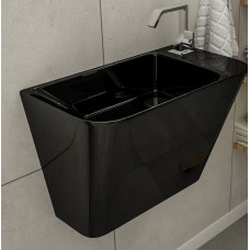 TEO black умивальник 50*28*35см моноблок підвісний