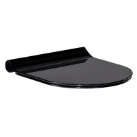 AMADEUS Black сиденье для унитаза твердое Slim slow-closing, чёрное