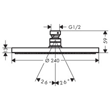 RAINDANCE S верхній душ 240 1jet powderrain