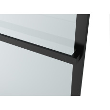 MALLA NEGRA комплект Walk-In 100*200*0,8см с полотенцедержателем, профиль черный матовый
