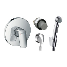 Hansgrohe Набір прихованого монтажу з хромованою гігієнічною лійкою (71666000+27454000+32129000)