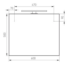 Зеркало прямоугольное 50*60см с LED светильником