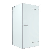 PUERTA душова кабіна 90*90*195см, квадратна, розстібна, хром, тоноване скло 8мм