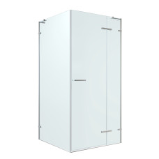 PUERTA душова кабіна 90*90*195см, квадратна, розстібна, хром, тоноване скло 8мм