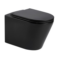NEMO BLACK Rimless унітаз 51,5*35,5*36,5см підвісний, матовий, сидіння тверде Slim slow-closing