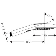 RAINDANCE Select E ручний душ 120 Air, 3jet 1/2, шліфований чорний хром