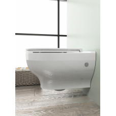 VIRGO Rimless унітаз підвісний безободковий 54,5*36,5*40cм сидіння тверде Slim slow-closing