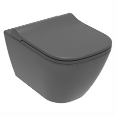SOLO Rimless унітаз підвісний, сидіння тверде Slim slow-closing 51*35,5*33 см, колір антрацит