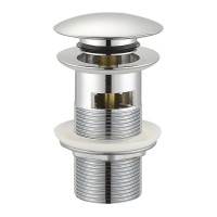 Донний клапан click-clack з переливом, латунь, 1 1/4", cromo