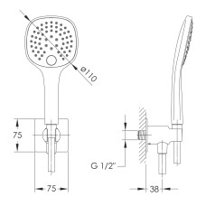 SMART CLICK система душова прихованого монтажу (ZMK101901202 + ZMK101901100 + ZMK101901101(NO:1-2) + ZMK101901101(NO:2-2)), хром