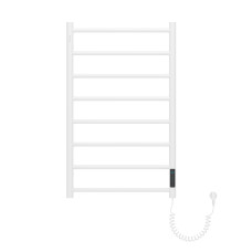 RONDO електричний сушка для рушників R, 120W, 500*800мм, сталь 304, 8 перемичок коло, таймер, термостат 70°С, blanco