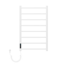 RONDO електричний сушка для рушників L, 120W, 500*800мм, сталь 304, 8 перемичок коло, таймер, термостат 70°С, blanco