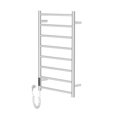 RONDO електричний сушка для рушників L, 120W, 500*800мм, сталь 304, 8 перемичок коло, таймер, термостат 70°С, cromo